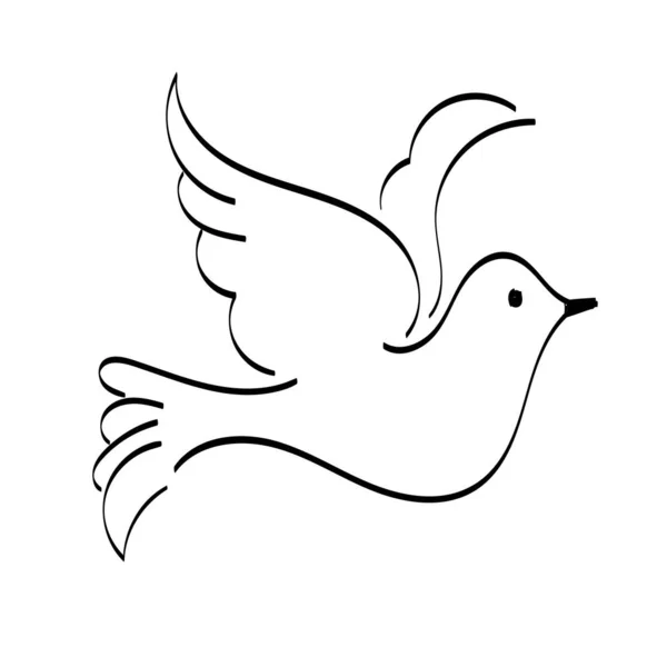 Holy Spirit Line Art Design Печати Использования Качестве Плаката Открытки — стоковый вектор