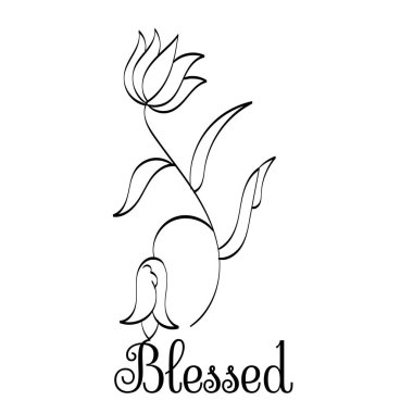 Botanik Hıristiyan Dövme Tasarımı Poster, kart, broşür veya tişört