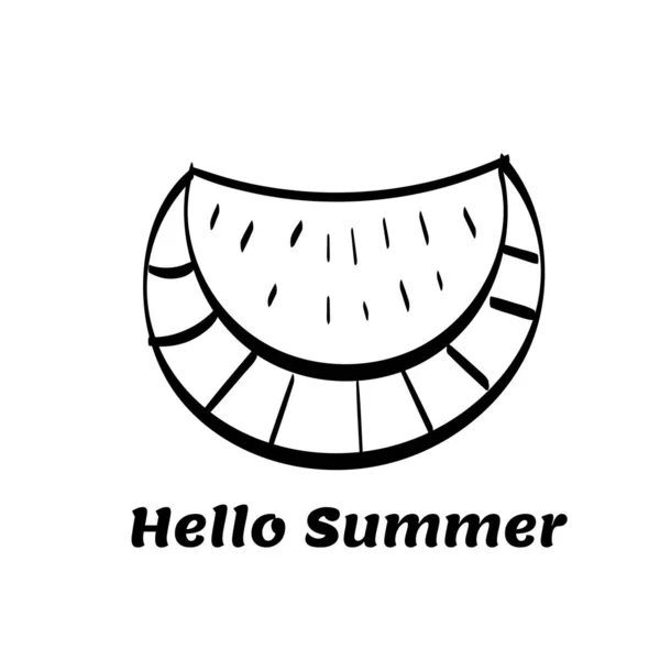 Cześć Summer Ręcznie Rysowane Hello Summer Tło Druku Lub Wykorzystania — Wektor stockowy