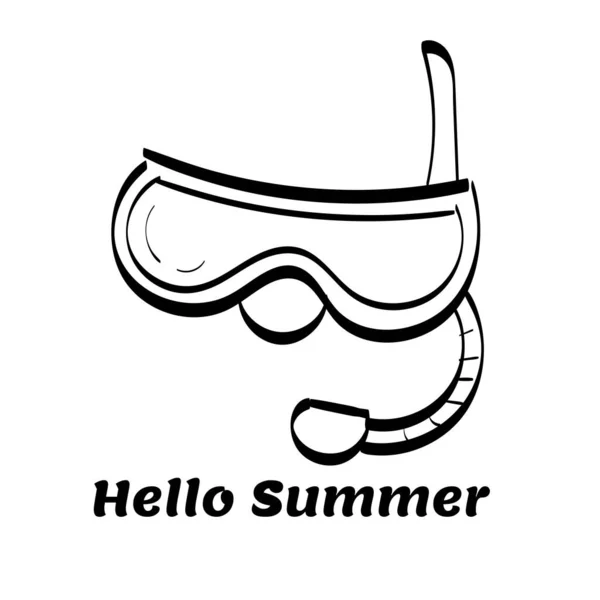 Привіт Літо Рука Намальована Hello Summer Фон Друку Або Використання — стоковий вектор