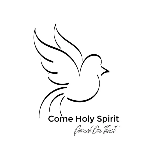 Viens Esprit Saint Étanchez Notre Soif Dimanche Pentecôte Utiliser Comme — Image vectorielle