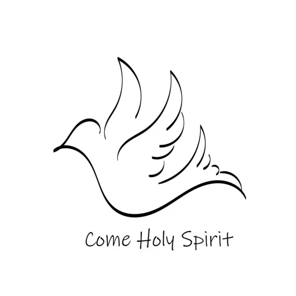 Come Holy Spirit Quench Our Thirst Pentecost Sunday Use Poster — Archivo Imágenes Vectoriales