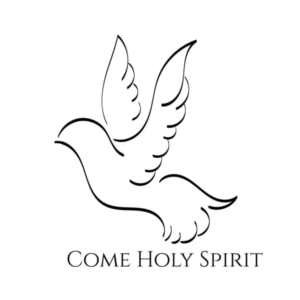 Przyjdź Duchu Święty Ugaś Nasze Pragnienie Pięćdziesiątnica Niedzielę Użyj Jako — Wektor stockowy