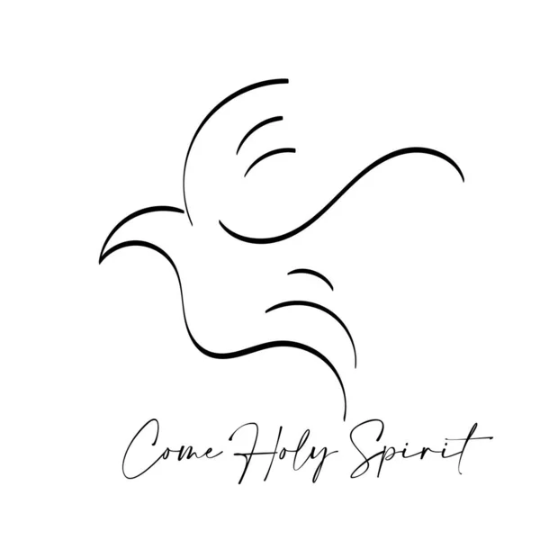 Come Holy Spirit Quench Our Thirst Pentecost Sunday Use Poster — Vettoriale Stock