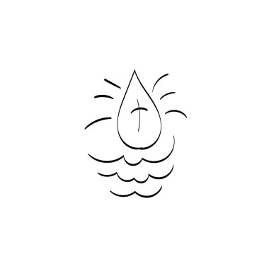 İncil 'in Sembolü. Christian Line ikonu. Kitap klipsi, kırtasiye malzemesi, ofis kırtasiyesi olarak kullan. Çocuklar için yazdırılabilir renklendirme sayfası.