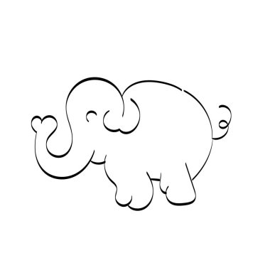 Fil Vektör Sanatı. Poster, kart, broşür ya da tişört olarak kullan