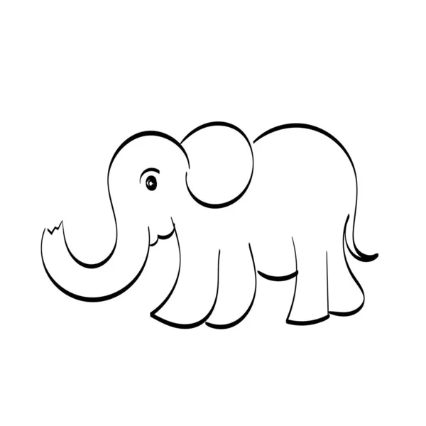 Elephant Vector Art Utilizar Como Póster Tarjeta Volante Camiseta — Vector de stock