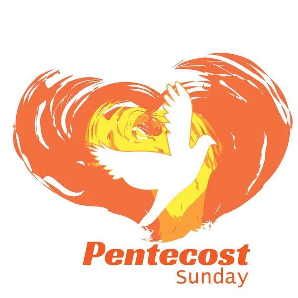 Pentecost Sunday Holy Spirit Fire Come Holy Spirit Use Poster — Vetor de Stock