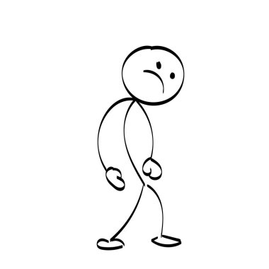 Baskı için komik Stickman tasarımı ya da poster, kart, broşür ya da tişört olarak kullanılacak