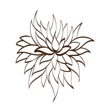 Çiçek Vektör Sanatı. Çiçek Sanat Çizimi. Çiçek nakış tasarımı.