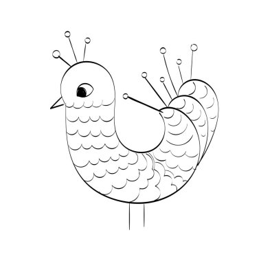 Yazdırma, poster, kart, broşür ya da tişört olarak kullanılan Sevimli El Kuşu tasarımı