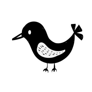 Yazdırma, poster, kart, broşür ya da tişört olarak kullanılan Sevimli El Kuşu tasarımı