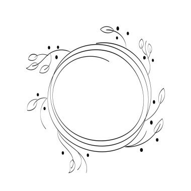 Soyut şekilli Çiçek Çizgisi Sanatı, Çiçek Logosu, Düğün Arkaplanı.