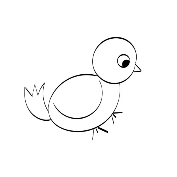 Cute Hand Drawn Bird Design Print Use Poster Card Flyer — 스톡 벡터