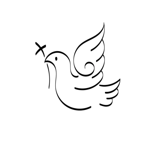 Християнське Мистецтво Християнський Символ Друку Або Використання Плакат Картка Літаюча — стоковий вектор