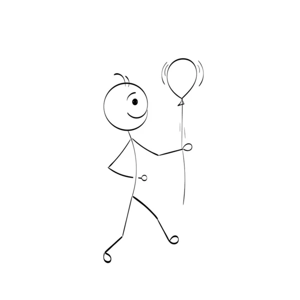 Figure Bâton Dessin Animé Vectoriel Illustration Personnage Pour Impression Utilisation — Image vectorielle