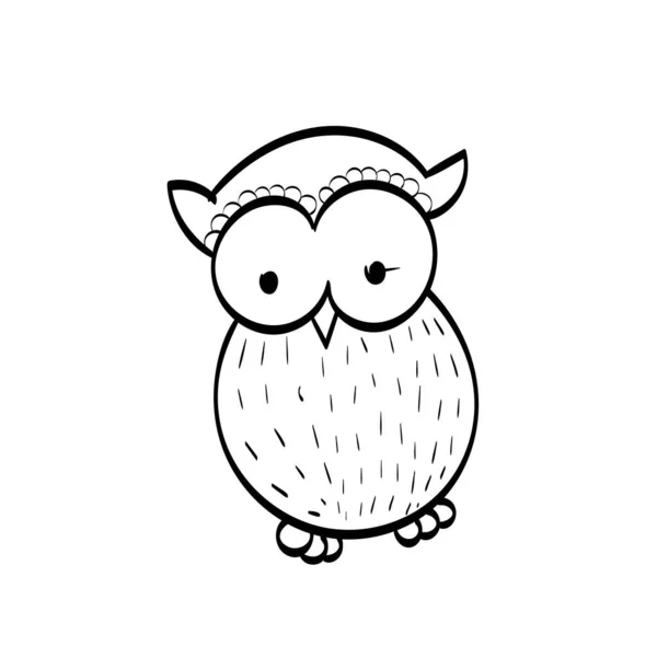 Owl Design Coloring Book Use Print Use Poster Card Flyer — Vector de stock