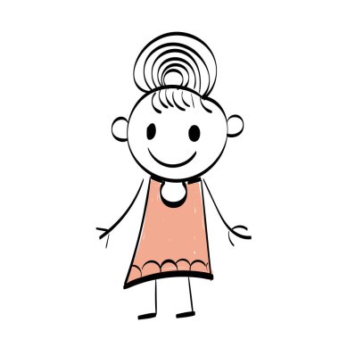 Komik Çocuk tasarımı beyaz arka planda. poster, kart, el ilanı, afiş veya tişört olarak kullan