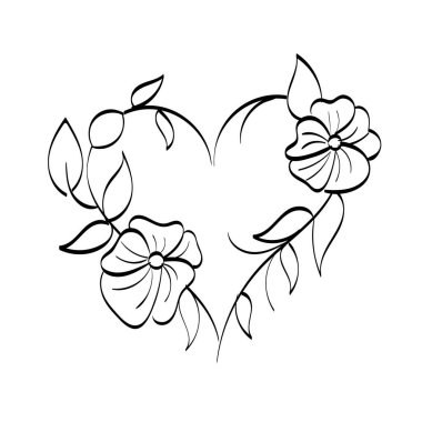 Soyut Çiçek. Yazdırılabilir çiçek nakış deseni tasarımı.