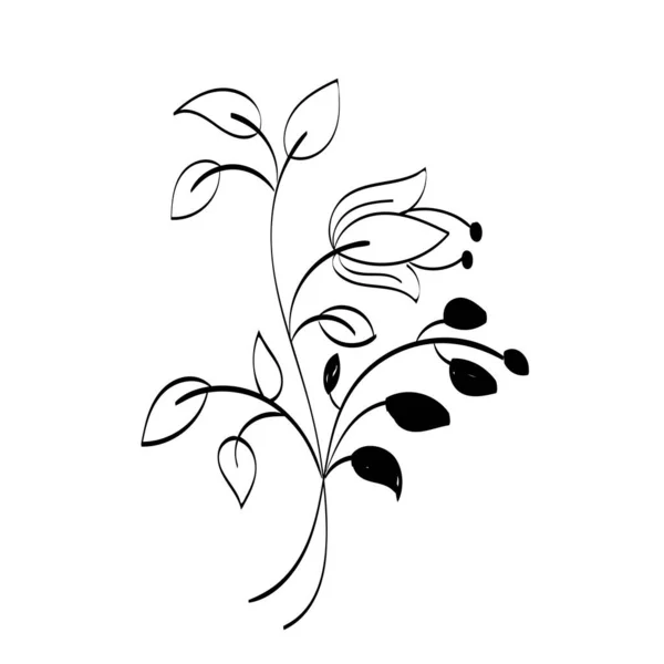 Abstrakcyjny Kwiat Wydrukowany Wzór Wzór Kwiat Haft — Wektor stockowy