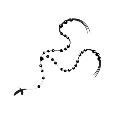 Hıristiyan dövmeli, tespihli tasarım. Poster, kart, el ilanı, dövme ya da tişört olarak kullan