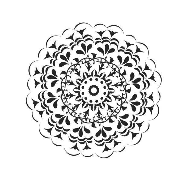 Художній Дизайн Мандала Колі Простий Дизайн Мандали Квіткове Мистецтво Мандали — стоковий вектор