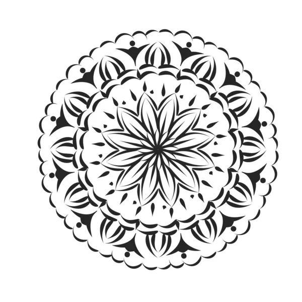 Mandala Art Design Cirkel Eenvoudig Mandala Ontwerp Bloemen Mandala Kunst — Stockvector