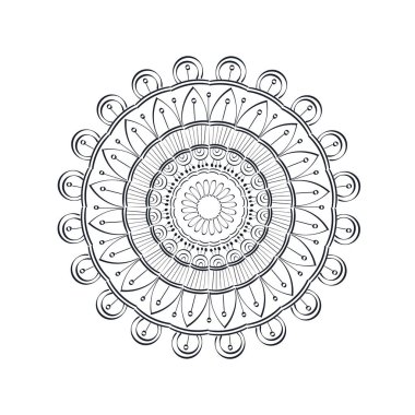 Mandala Sanat tasarımı daire içinde. Basit mandala tasarımı çiçek mandala sanat güzel mandala sanat