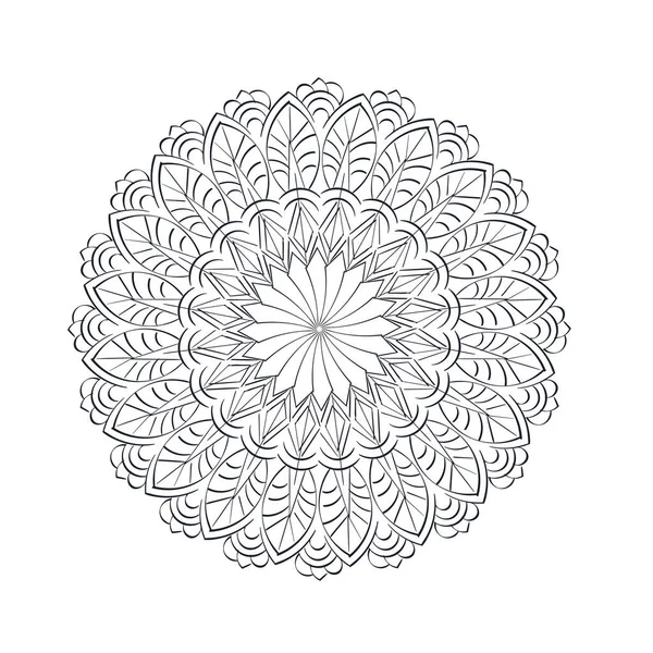 Mandala Art Design Cirkel Eenvoudig Mandala Ontwerp Bloemen Mandala Kunst — Stockvector