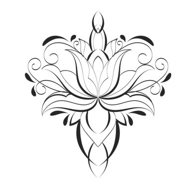 Floral Tattoo Design for print