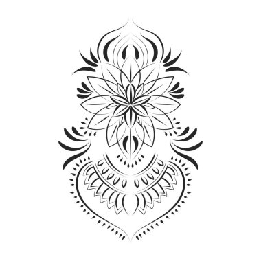 Floral Tattoo Design for print