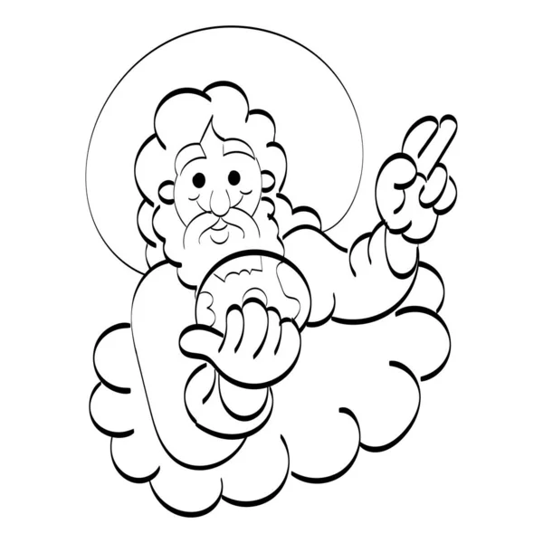 Christian Art Hand Drawn Religious Element Biblical Illustration Print Use — 스톡 벡터