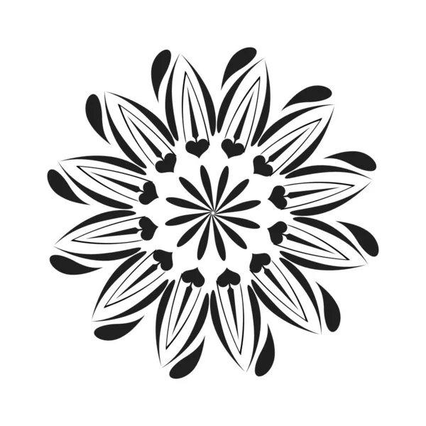 Mandala Art Design Circle Simple Mandala Design Floral Mandala Art — Vetor de Stock