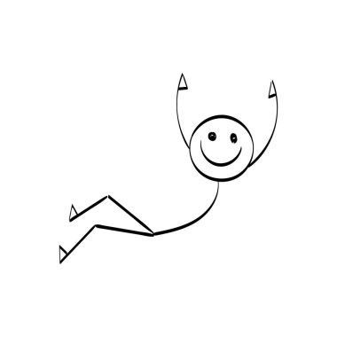 Vektör Yapıştırıcı Karakteri çizimi. Çizim çubuğu figürü yazdırmak için izole edilmiş tasarım