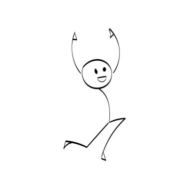 Vektör Yapıştırıcı Karakteri çizimi. Çizim çubuğu figürü yazdırmak için izole edilmiş tasarım