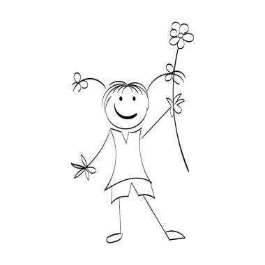 Vektör Yapıştırıcı Karakteri çizimi. Çizim çubuğu figürü yazdırmak için izole edilmiş tasarım