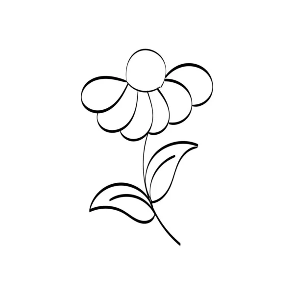 Floral Art Flower Drawing Line Art Drawing Vector Graphics Floral — Wektor stockowy