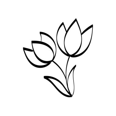 Floral Art.  flower drawing with line-art. Drawing vector graphics with floral pattern for design.
