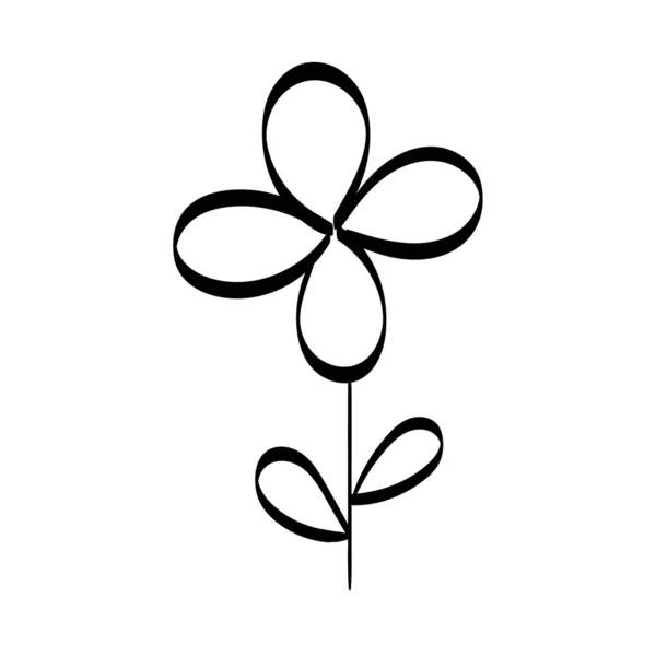 Floral Art Flower Drawing Line Art Drawing Vector Graphics Floral — Διανυσματικό Αρχείο
