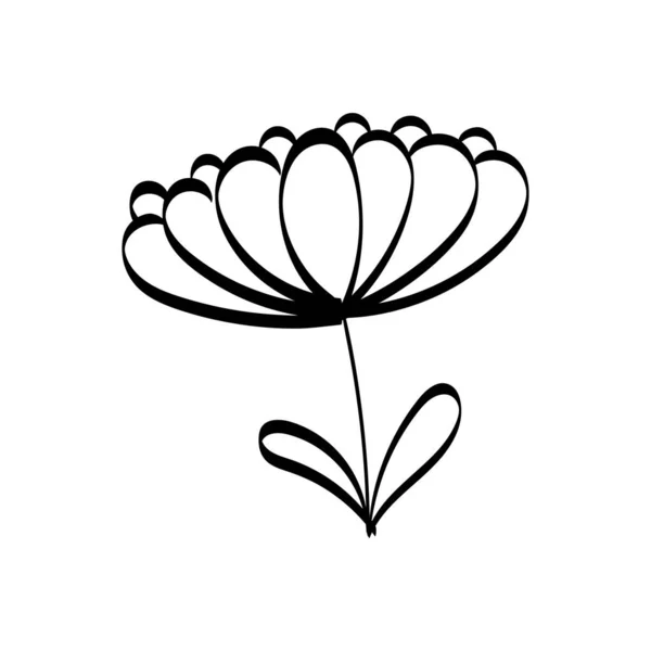 Floral Art Flower Drawing Line Art Drawing Vector Graphics Floral — Vector de stock
