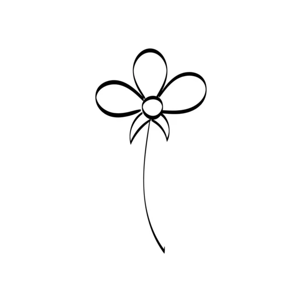 Квіткове Мистецтво Квітка Малюнок Лінійним Мистецтвом Малюнок Векторної Графіки Квітковим — стоковий вектор