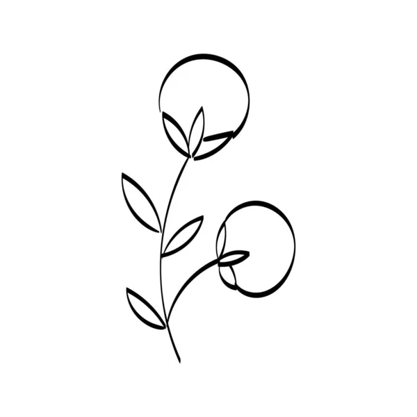 Floral Art Flower Drawing Line Art Drawing Vector Graphics Floral — Stockový vektor