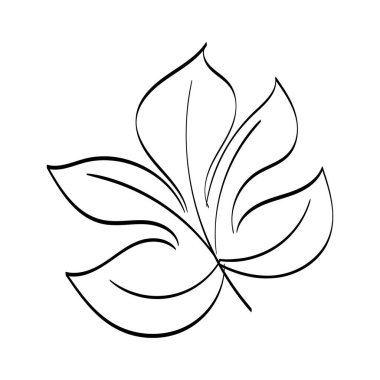 Sonbahar Yaprak Tasarımı. Bahçe dekorasyonu sezonu. Resim için çerçeve, süs, sonbahar tatili fikri. Beyaz arkaplanlı izole vektör çizimleri. Logo, simgeler, dekorasyon. 