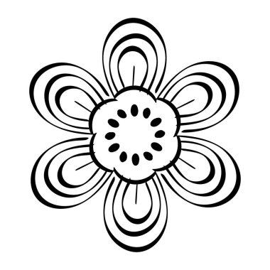 Floral Art.  flower drawing with line-art. Drawing vector graphics with floral pattern for design.