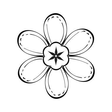 Floral Art.  flower drawing with line-art. Drawing vector graphics with floral pattern for design.