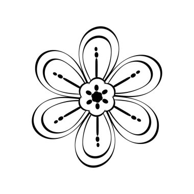 Floral Art.  flower drawing with line-art. Drawing vector graphics with floral pattern for design.