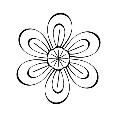 Floral Art.  flower drawing with line-art. Drawing vector graphics with floral pattern for design.