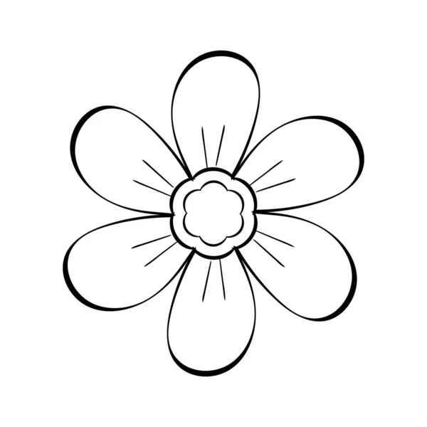 Floral Art Flower Drawing Line Art Drawing Vector Graphics Floral — Vector de stock