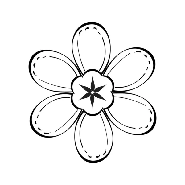 Floral Art Flower Drawing Line Art Drawing Vector Graphics Floral — Vetor de Stock