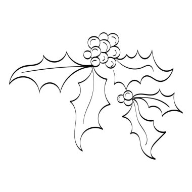 Klasik Tatil Simgesi. El Çizimi Noel İllüstrasyonu. Noel Tasarımı İçin Vektör Ögesi